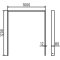 Lean-on hoop of flat bar steel | 80 x 12 mm | without cross bar | total width: 1000 mm | hot-dip galvanized